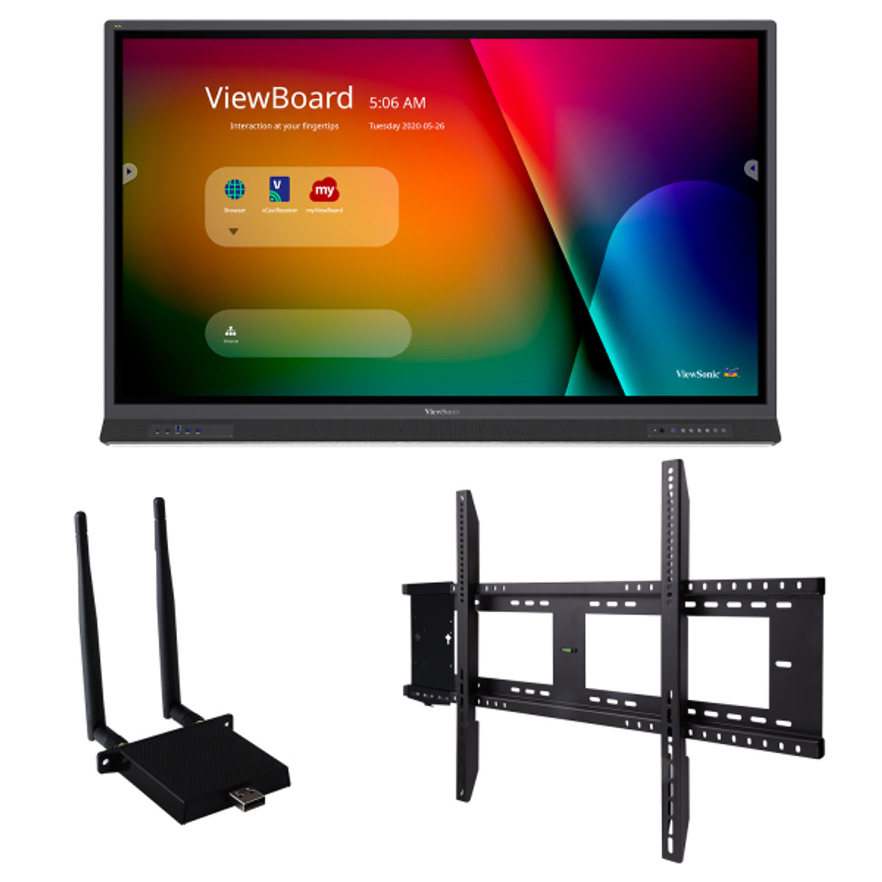 IFP6552-E1 | ViewSonic ViewBoard IFP6552-E1 65" Class (64.5" viewable) LED-backlit LCD display - 4K - for interactive communication