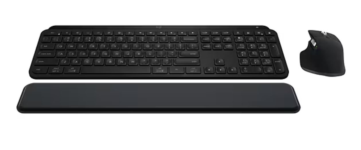 920-012274 | Logitech MX Keys S Combo - Performance Wireless Keyboard and Mouse with Palm Rest - USB