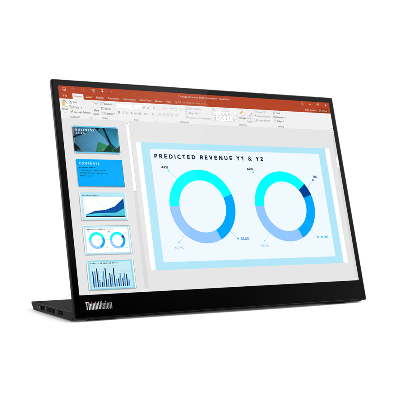 63AAUAR6US | Lenovo ThinkVision M14d LED display 14" 2240 x 1400 pixels 2.2K Black