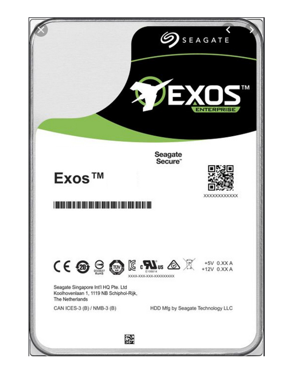 ST16000NM002G , Seagate Exos X16 3.5" 16 TB SAS