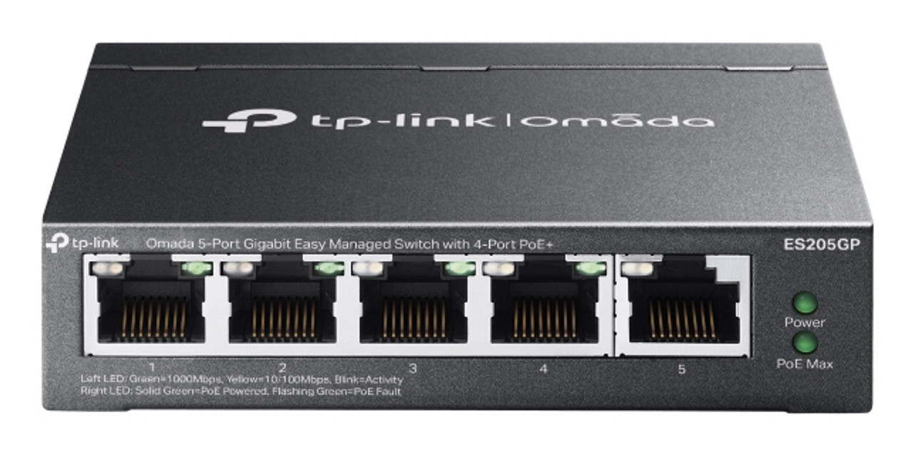 ES205GP , TP-Link Omada ES205G Managed Gigabit Ethernet (10/100/1000) Power over Ethernet (PoE) Black ES205GP , TP-Link Omada ES205G Managed Gigabit Ethernet (10/100/1000) Power over Ethernet (PoE) Black