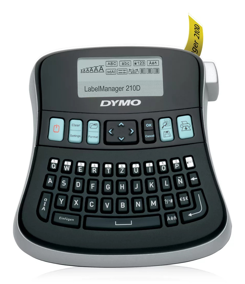 1738976 , DYMO LabelManager 210D label printer Thermal transfer 12 mm/sec Wireless D1 QWERTY - 1738976