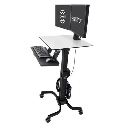 24-214-085 , Ergotron WorkFit-C, Dual Sit-Stand Black, Gray Flat panel Multimedia cart - 24-214-085