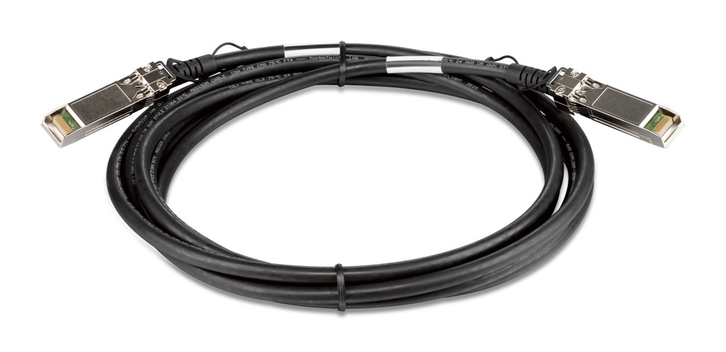 DEM-CB300S , D-Link DEM-CB300S InfiniBand/fibre optic cable 118.1" (3 m) SFP+ Black