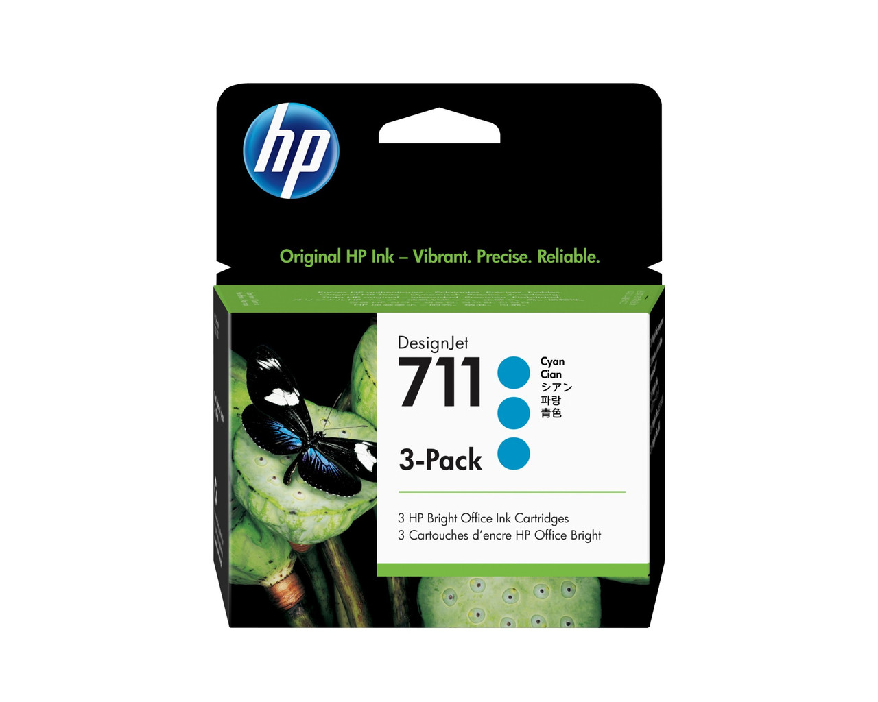CZ134A , CZ134A (711) Ink cartridge cyan, 29ml, Pack qty 3