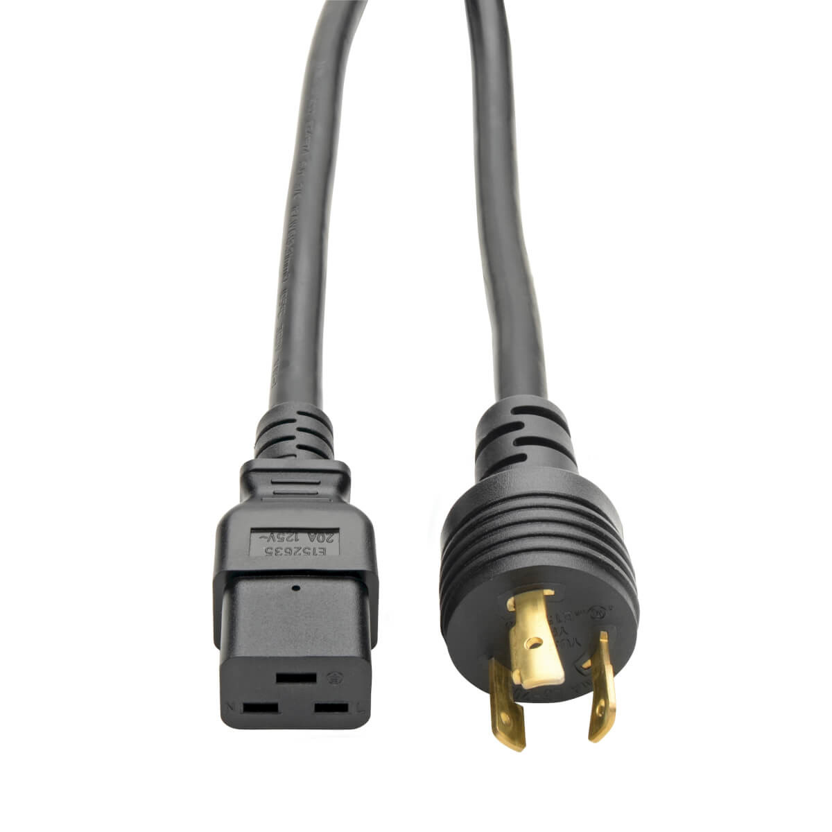 P045-010 , Tripp Lite P045-010 power cable Black 120.1" (3.05 m) C19 coupler NEMA L5-20P
