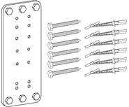60-591-003 , Ergotron Steel Stud Wall Mounting Kit Stainless steel - 60-591-003