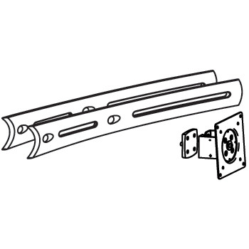 97-447-200 , Ergotron DS100 Crossbar Extender, Long Black Metal - 97-447-200