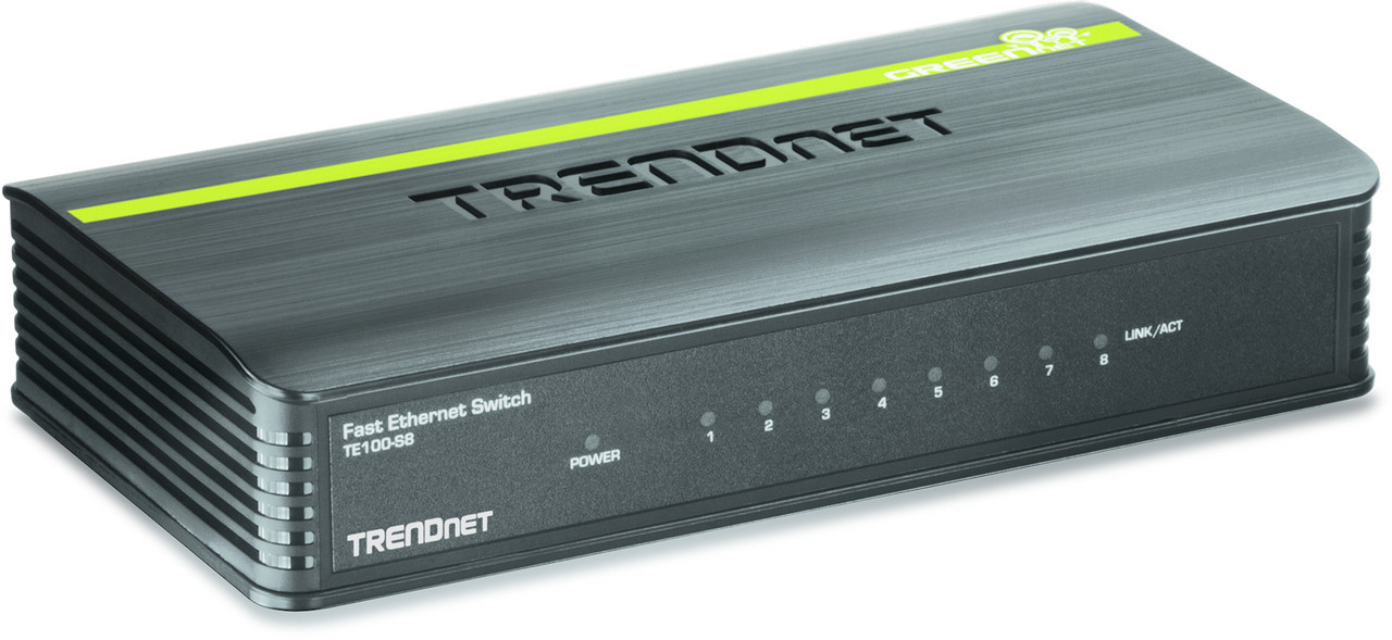 TE100-S8 , Trendnet 8-Port 10/100Mbps Switch Unmanaged - TE100-S8
