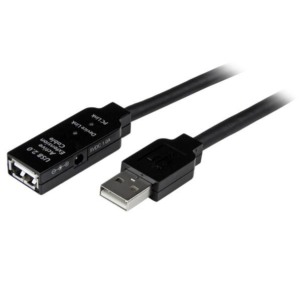 USB2AAEXT35M , StarTech.com USB 2.0, 35 m, M/F USB cable 1378" (35 m) USB A Black - USB2AAEXT35M