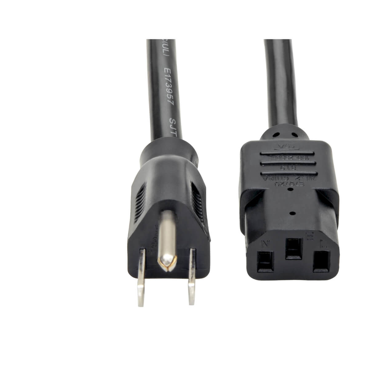 P007-010 , Tripp Lite P007-010 power cable Black 120.1" (3.05 m) NEMA 5-15P C13 coupler