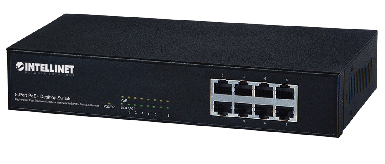 560764 , Intellinet 560764 network switch Fast Ethernet (10/100) Power over Ethernet (PoE) Black