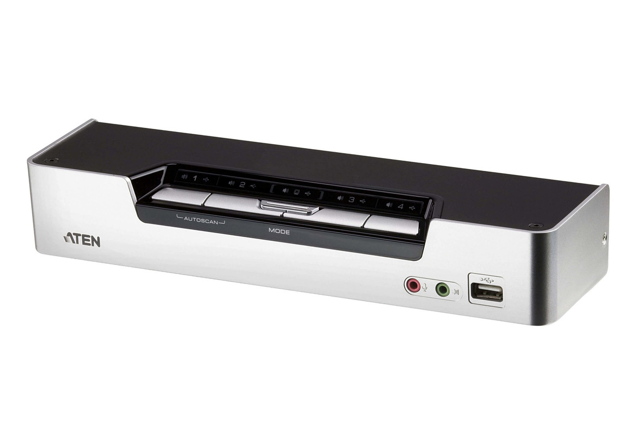 CS1794 , ATEN CS1794 KVM switch Rack mounting Black, Stainless steel