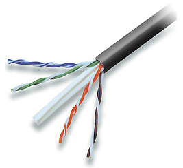 A7L704-500-BLK , Belkin CAT6 Solid Bulk Cable 500 ft networking cable Black 6000" (152.4 m) - A7L704-500-BLK
