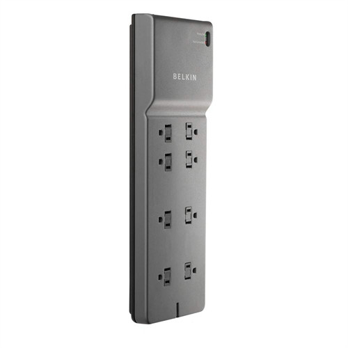 BE108000-08-CM , Belkin BE108000-08-CM surge protector Black 8 AC outlet(s) 94.5" (2.4 m)