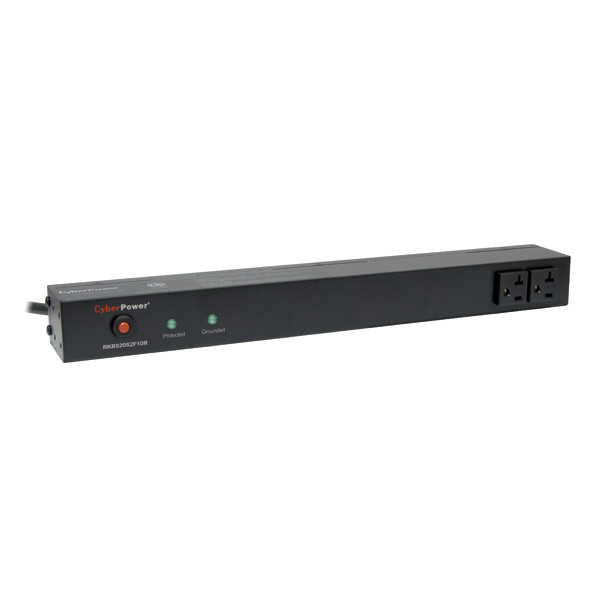 RKBS20S2F10R , CyberPower RKBS20S2F10R surge protector Black 12 AC outlet(s) 120 V 179.9" (4.57 m)