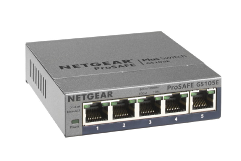 GS105E-200NAS , NETGEAR GS105E Managed L2/L3 Gigabit Ethernet (10/100/1000) Gray - GS105E-200NAS
