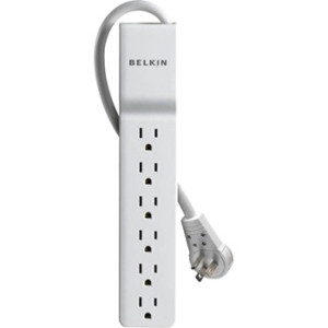 BE106001-06R , Belkin BE106001-06R surge protector White 6 AC outlet(s) 70.9" (1.8 m)