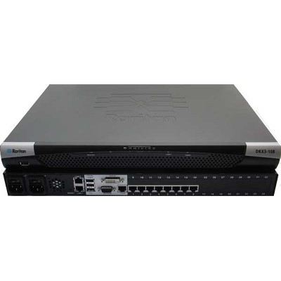 DKX3-108 , Raritan Dominion KX III KVM switch Rack mounting Black - DKX3-108