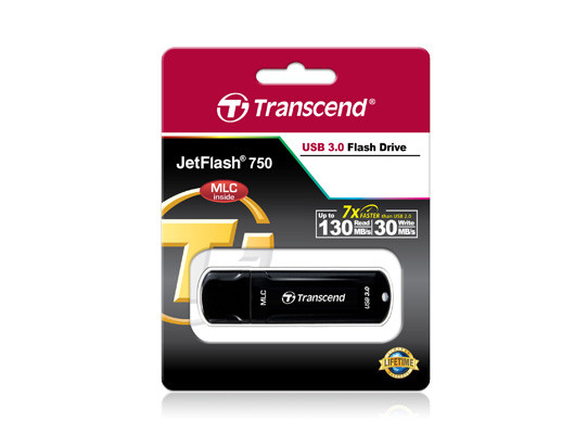 TS32GJF750K , Transcend JetFlash 750, 32GB USB flash drive USB Type-A 3.2 Gen 1 (3.1 Gen 1) Black - TS32GJF750K
