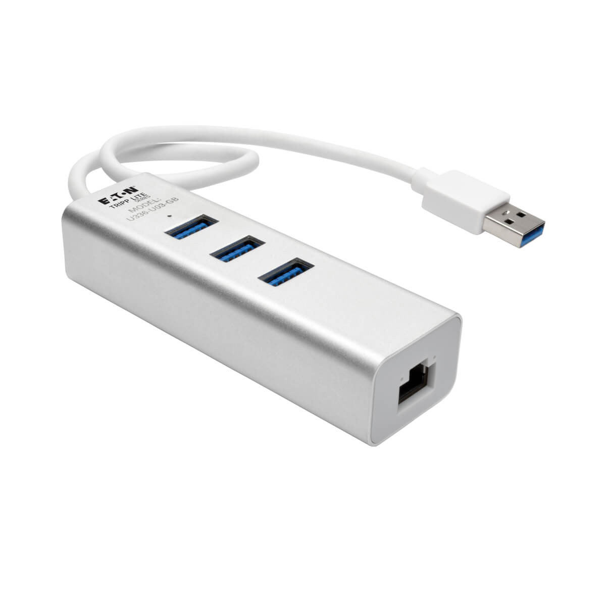 U336-U03-GB , Tripp Lite U336-U03-GB laptop dock/port replicator Silver