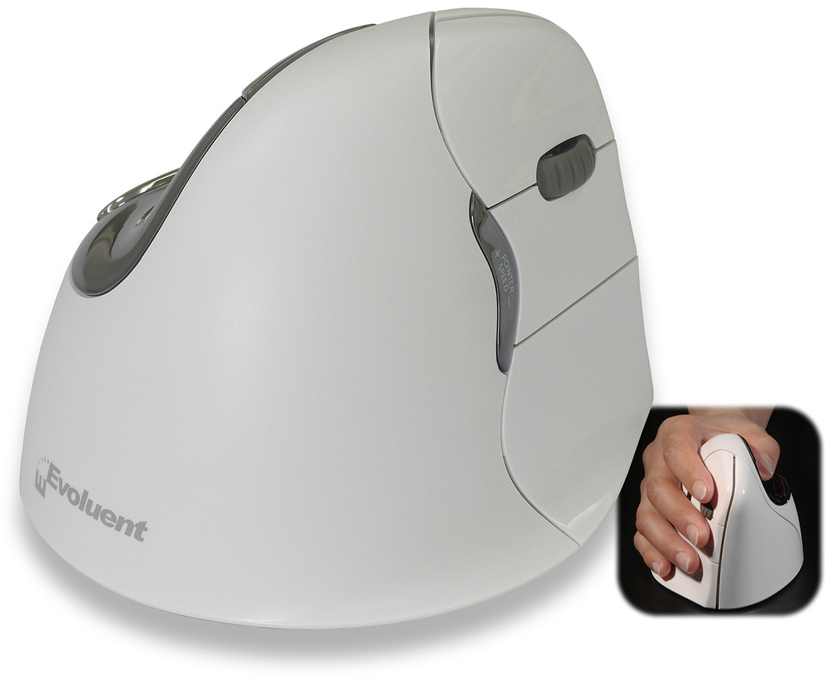 VM4RB , Evoluent Verticalmouse 4 mouse Office Bluetooth Optical 2600 DPI - VM4RB