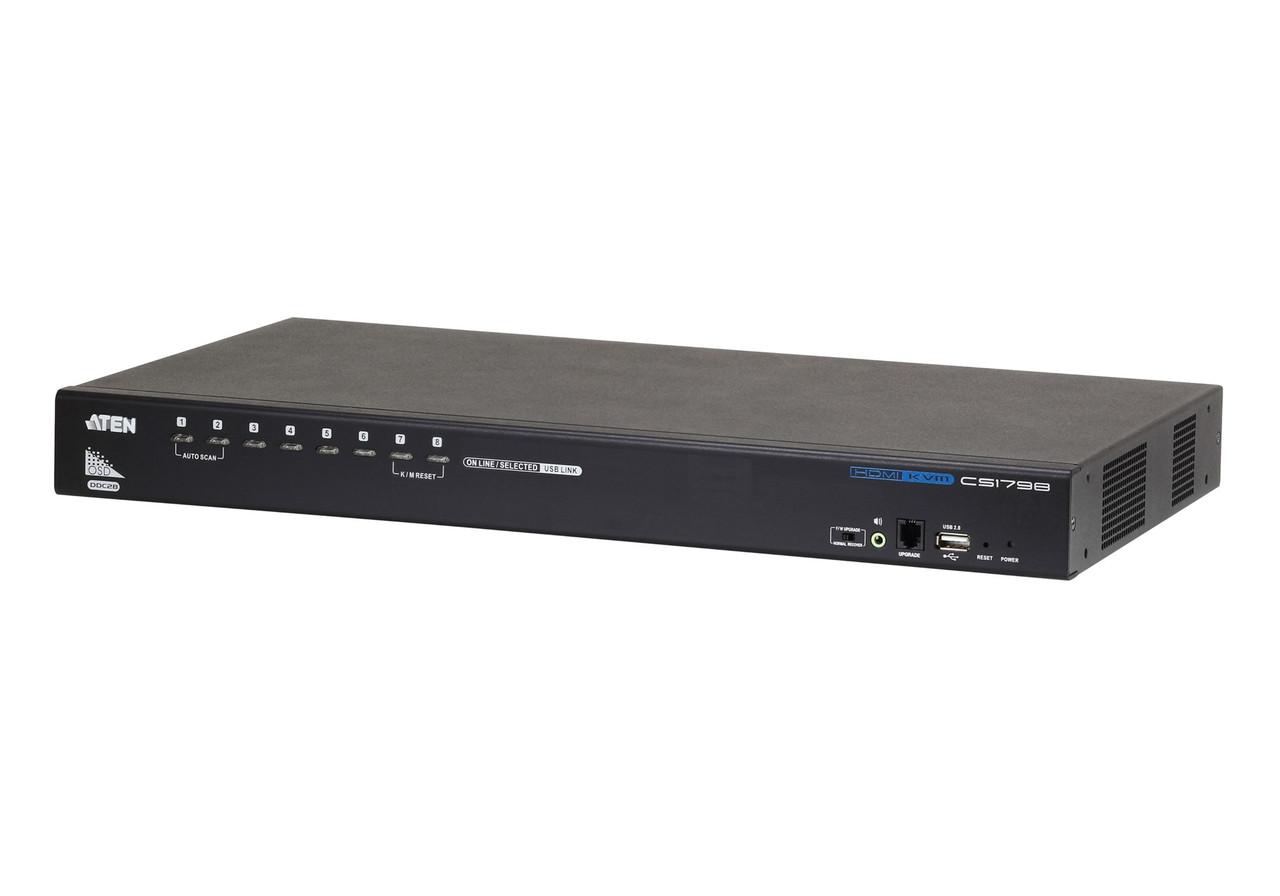 CS1798 , ATEN CS1798 KVM switch Rack mounting Black