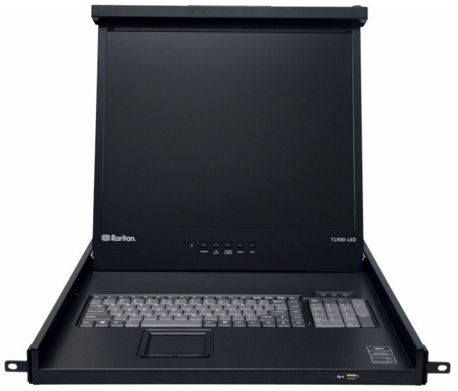 T1900-LED , Raritan T1900 rack console 19" 1280 x 1024 pixels Black 1U - T1900-LED