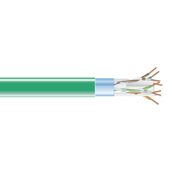 EVNSL0607A-1000 , Black Box EVNSL0607A-1000 networking cable Green 12000" (304.8 m) Cat6 F/UTP (FTP)