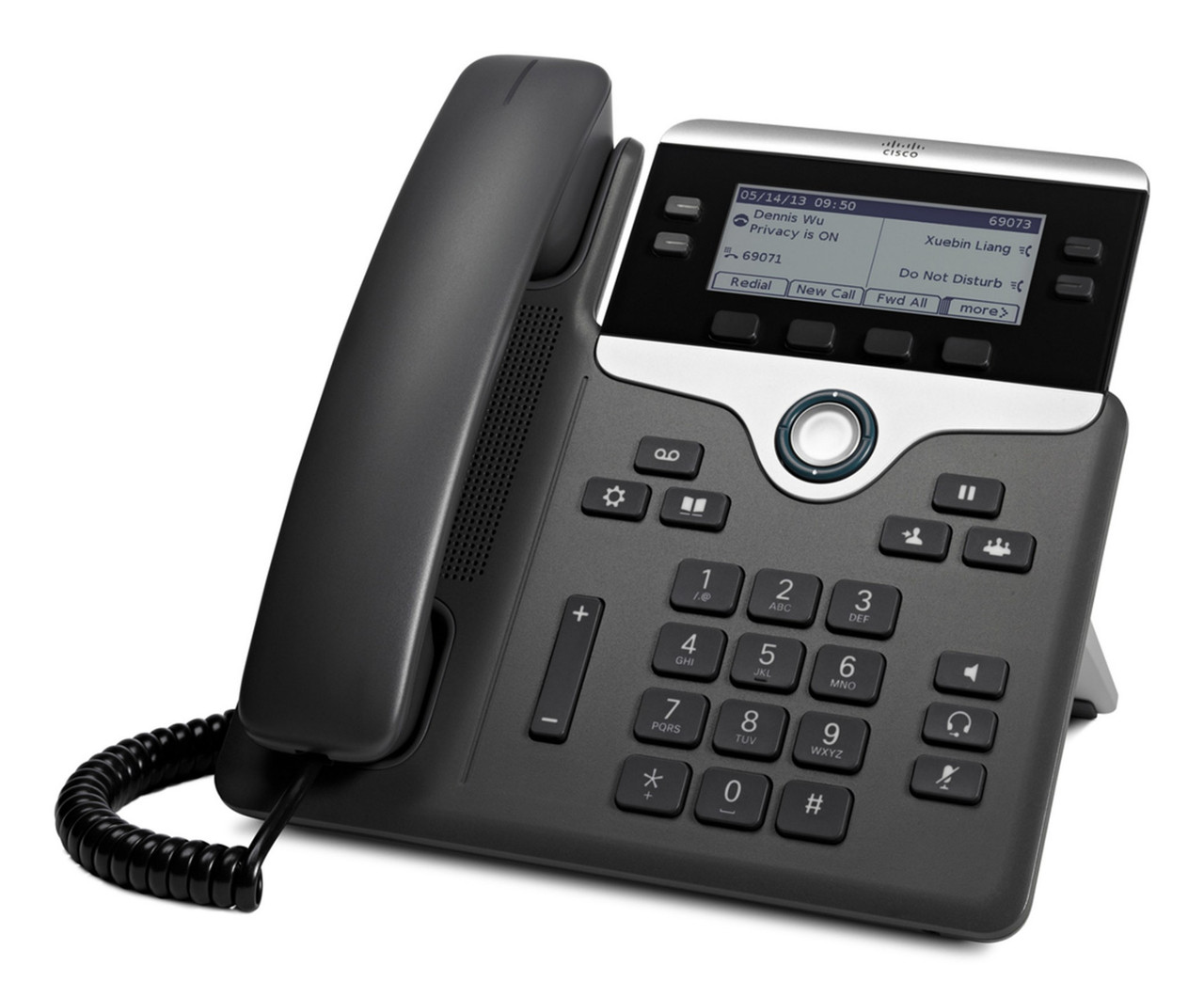 CP-7841-K9= , Cisco 7841 IP phone Black, Silver 4 lines LCD - CP-7841-K9=