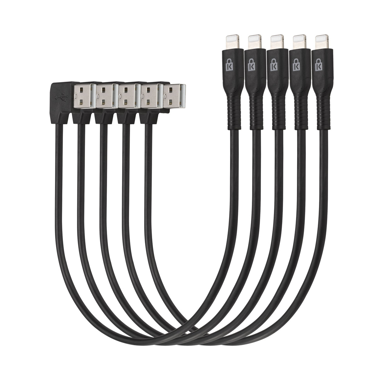 K67864WWA , Kensington Charge & Sync Cable, Universal Tablet, USB to Lightning - 5 pack - K67864WWA