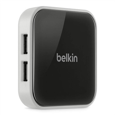 F4U020TT , Belkin 4-Port Powered Desktop 480 Mbit/s Black, Silver - F4U020TT