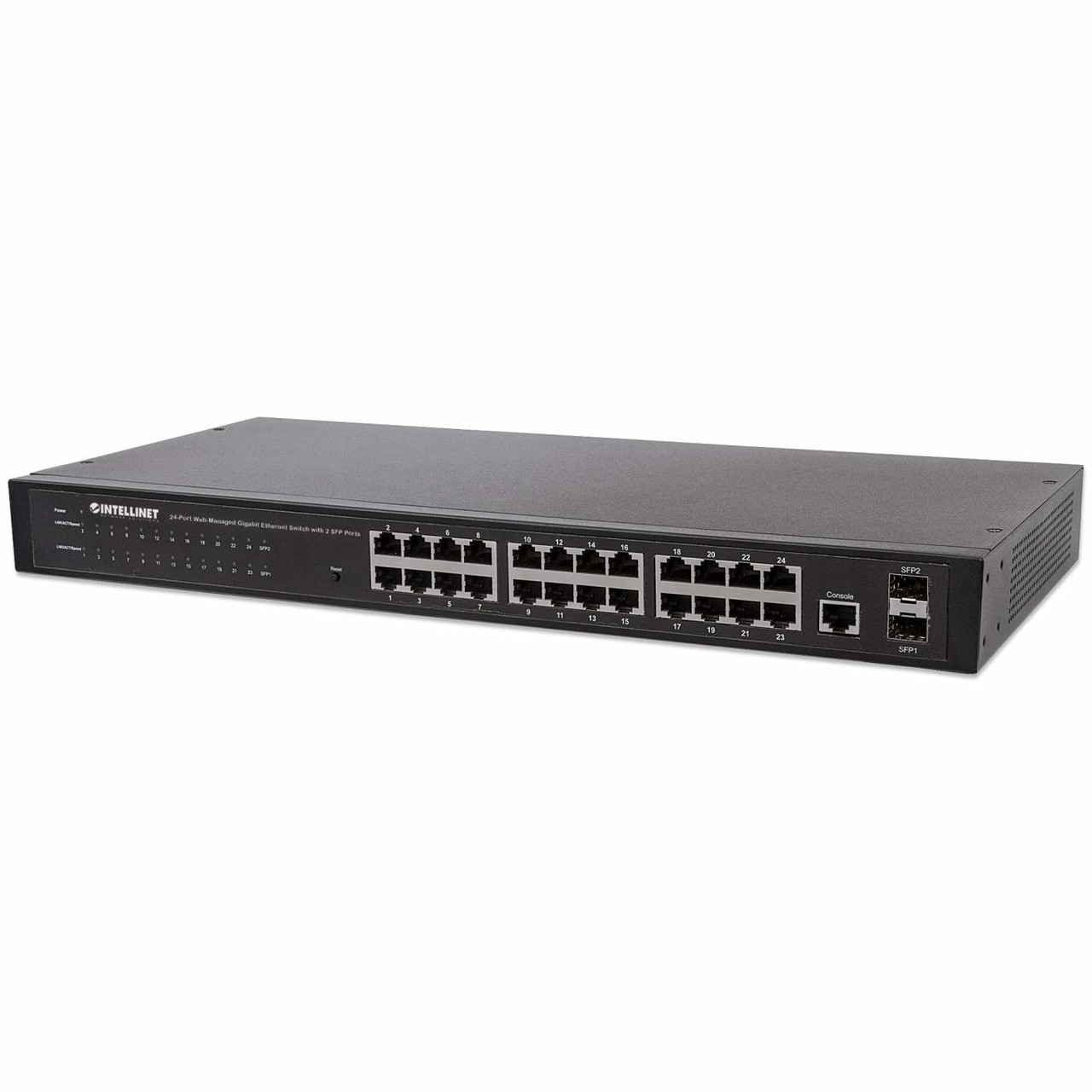 560917 , Intellinet 560917 network switch Managed Gigabit Ethernet (10/100/1000) 1U Black