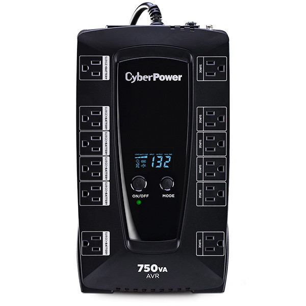 AVRG750LCD , CyberPower AVRG750LCD uninterruptible power supply (UPS) Line-Interactive 0.75 kVA 450 W 12 AC outlet(s)