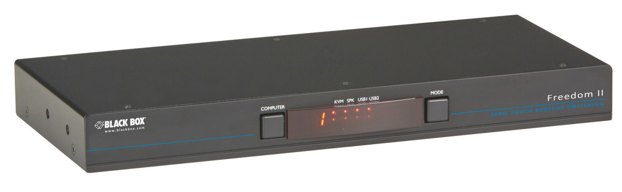 KV0004A-R2 , Black Box Freedom II KVM switch Black, Gray - KV0004A-R2