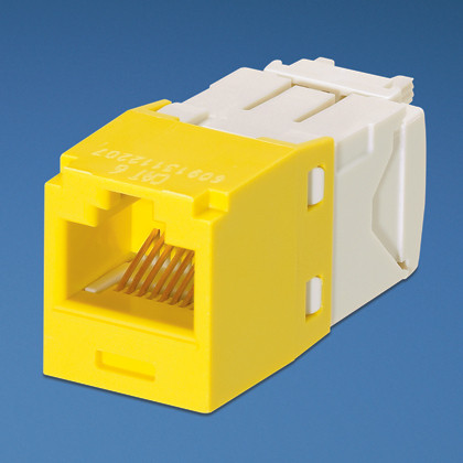 CJ688TGYL , Panduit UTP RJ-45 MiniJack kat6, yellow - CJ688TGYL