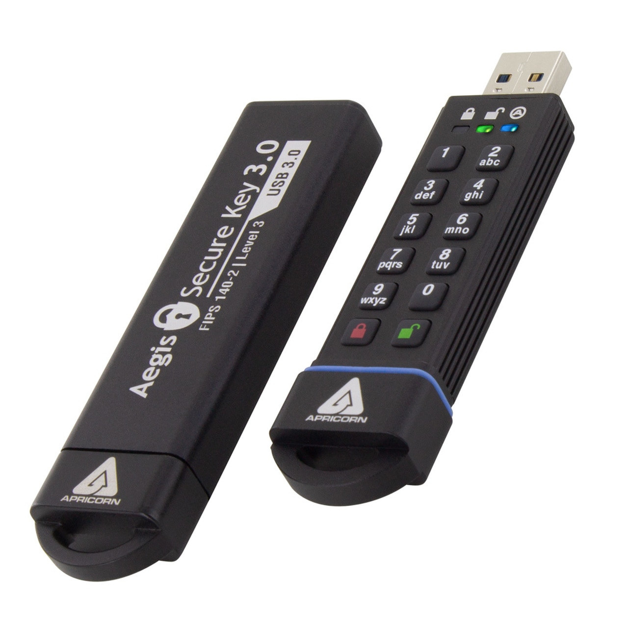ASK3-16GB , Apricorn ASK3 USB flash drive 16 GB USB Type-A 3.2 Gen 2 (3.1 Gen 2) Black - ASK3-16GB