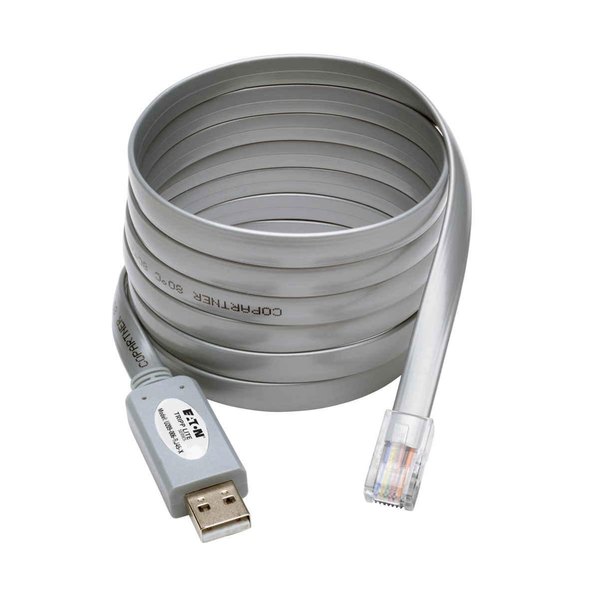 U209-006-RJ45-X , Tripp Lite U209-006-RJ45-X cable gender changer RJ-45 USB 2.0 Type-A Silver