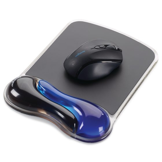 K62401AM , Kensington Duo Gel Mouse Pad Wrist Rest - Blue - K62401AM
