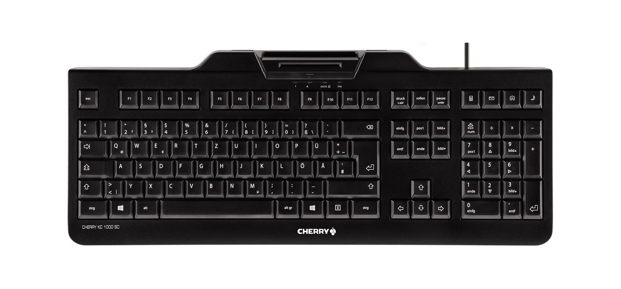 JK-A0104EU-2 , CHERRY KC 1000 SC keyboard USB English Black - JK-A0104EU-2