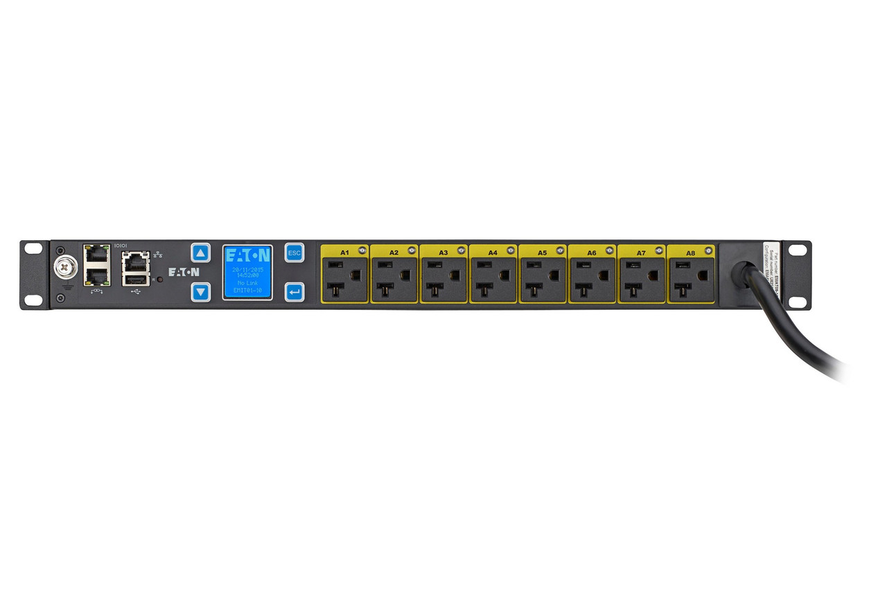 EMAT09-10 , Eaton EMAT09-10 power distribution unit (PDU) 8 AC outlet(s) 1U Black