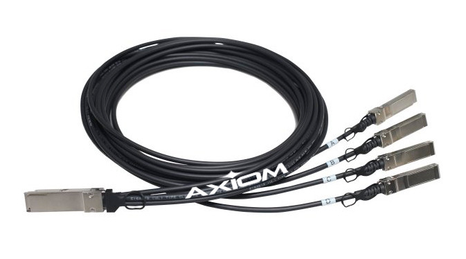 CAB-Q-S-7M-AX , Axiom CAB-Q-S-7M-AX InfiniBand/fibre optic cable 275.6" (7 m) QSFP+ 4x SFP+ Black