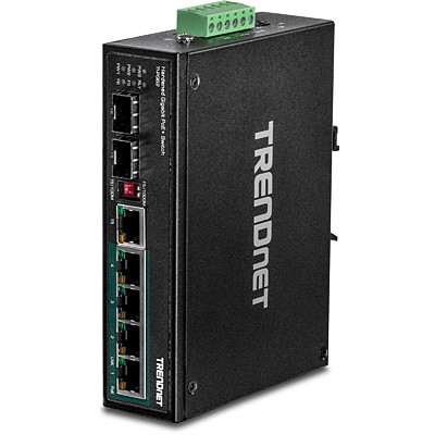 TI-PG62 , Trendnet TI-PG62 network switch Unmanaged Gigabit Ethernet (10/100/1000) Power over Ethernet (PoE) Black