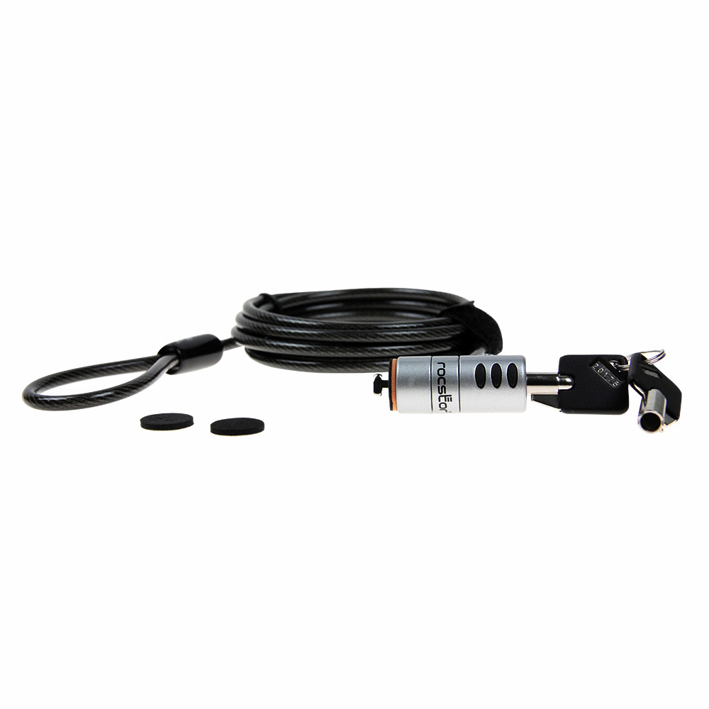 Y10C133-B1 , Rocstor Y10C133-B1 cable lock Black 70.9" (1.8 m)
