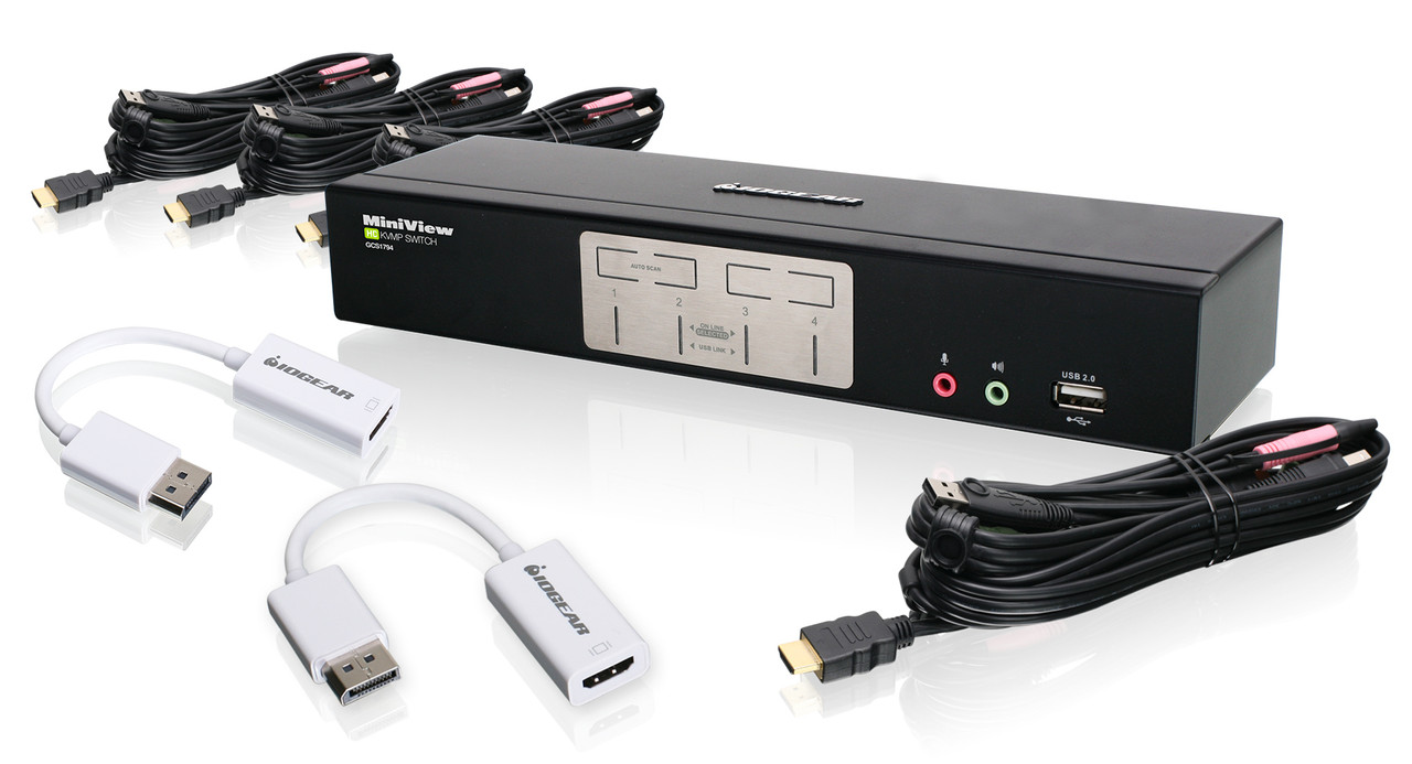GCS1794DPKIT , iogear GCS1794DPKIT KVM switch Black,White