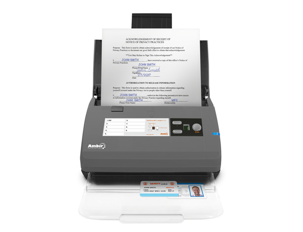 DS820IX-ATH , Ambir Technology DS820IX-ATH scanner ADF scanner 600 x 600 DPI Black, Gray