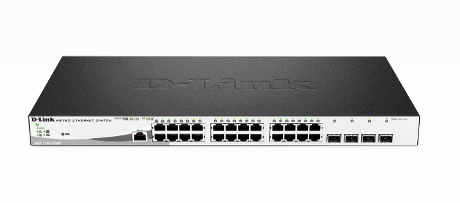 DGS-1210-28MP , D-Link DGS-1210-28MP network switch Managed L2 Gigabit Ethernet (10/100/1000) Power over Ethernet (PoE) 1U Black, Gray