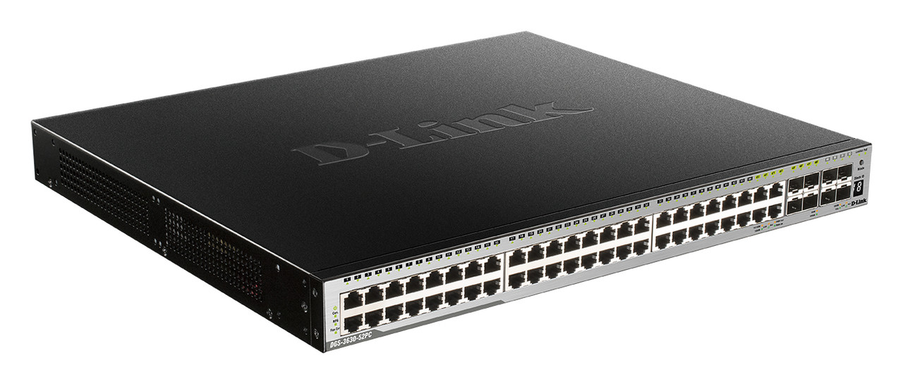 DGS-3630-52PC/SI , D-Link DGS-3630-52PC/SI network switch Managed L3 Gigabit Ethernet (10/100/1000) Power over Ethernet (PoE) Black, Gray