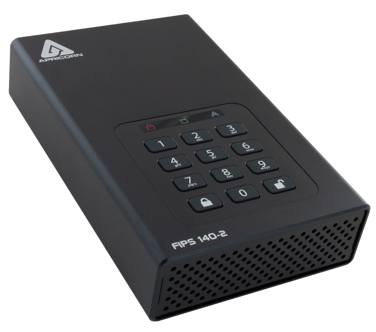 ADT-3PL256F-12TB , Apricorn Aegis Padlock DT FIPS external hard drive 12 TB USB Type-B 3.2 Gen 1 (3.1 Gen 1) Black