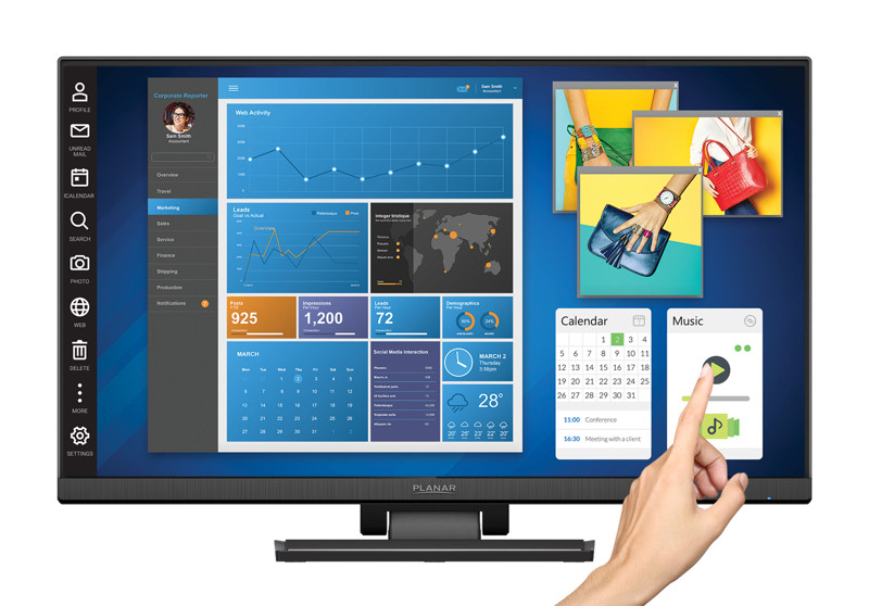 997-9363-00 , Planar Systems Helium PCT2435 computer monitor 24" 1920 x 1080 pixels Full HD LCD Touchscreen Black
